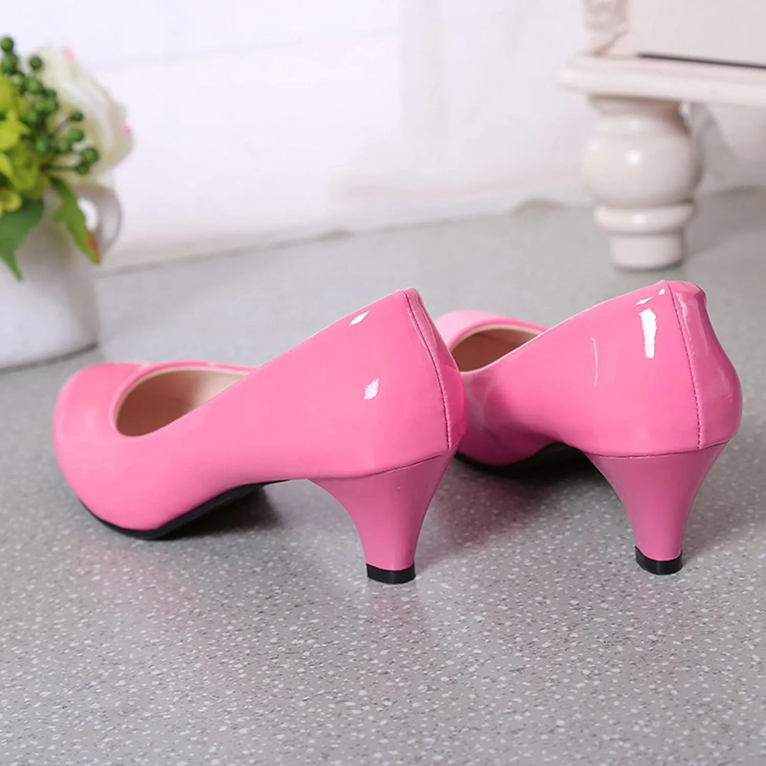 AMDBEL Summer Sandals for Women 2024, Pointed Toe Adjustable Strap Buckle Slingback Sandals Solid Color Fashion Sandals
