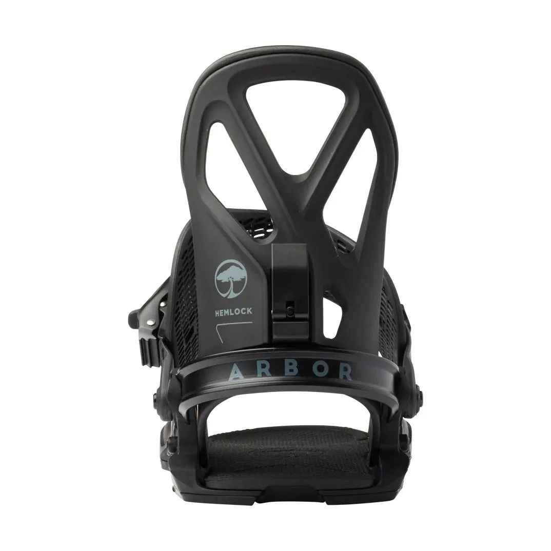 Arbor Hemlock 2023 Snowboard Bindings - Black