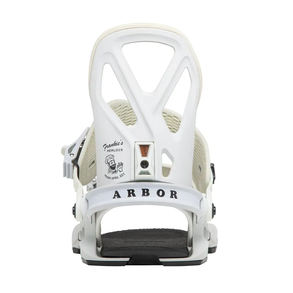 Arbor Hemlock Frank April Edition 2023 Snowboard Bindings - White