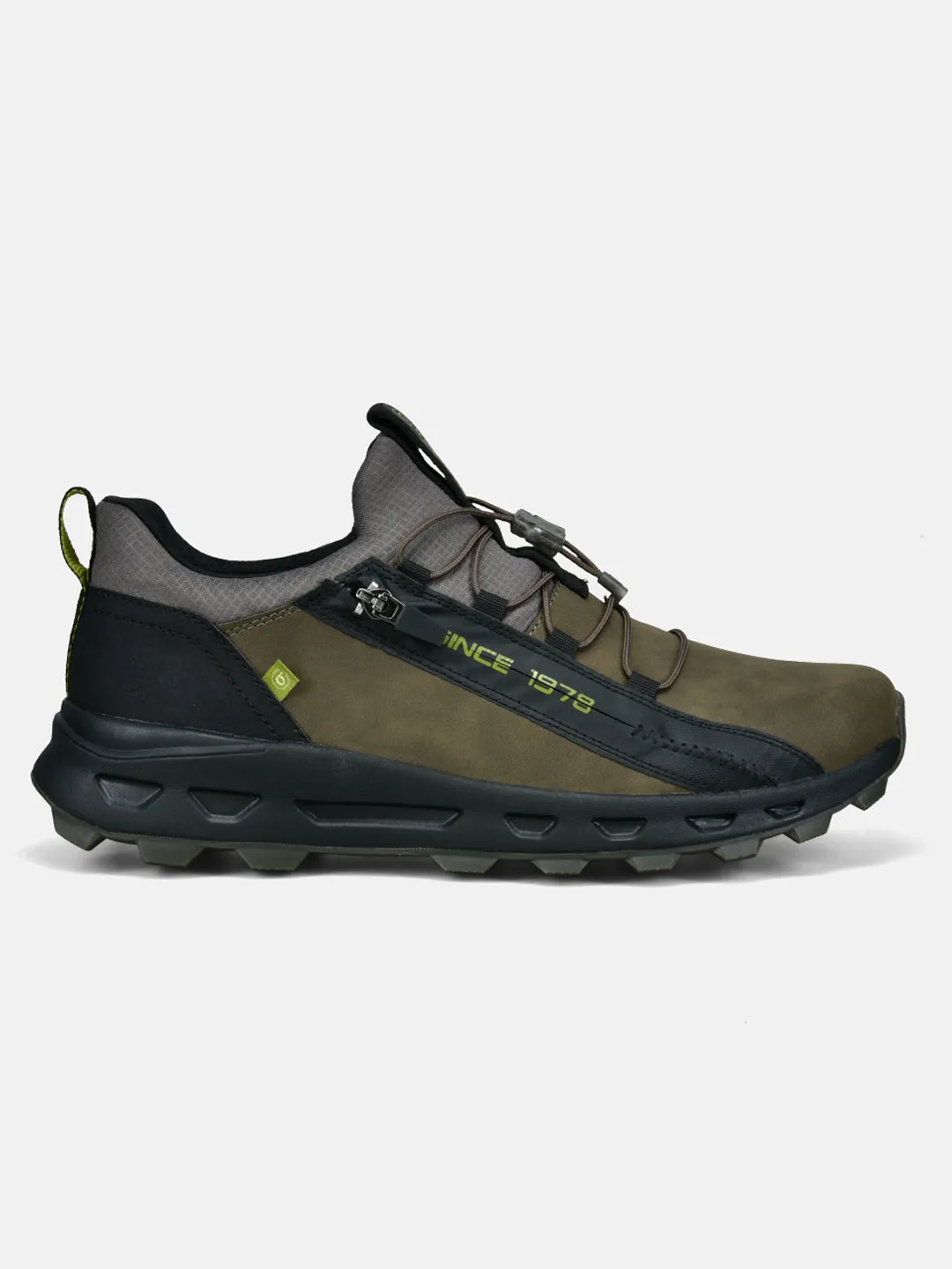 bugatti Dark Green & Black Sports Shoes