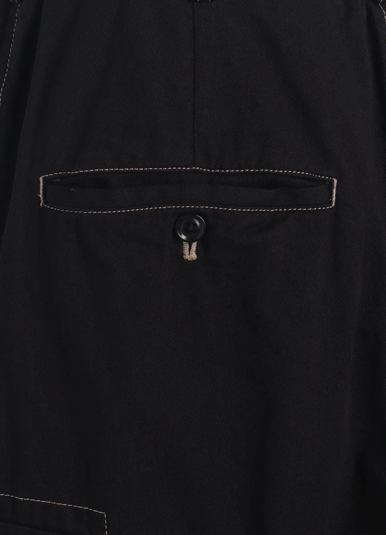 COTTON TWILL GARMENT DYED BALLOON CARGO PANTS