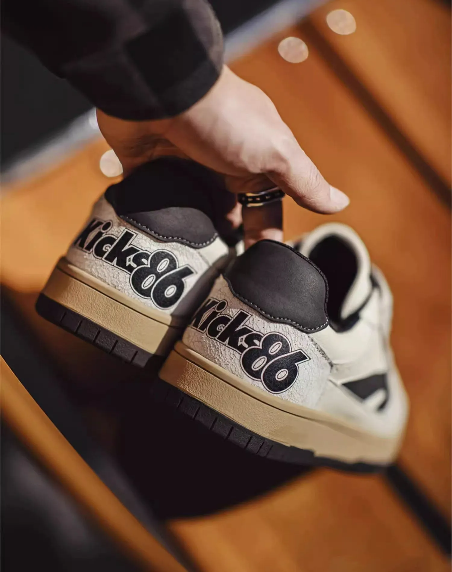 Cracked Versatile Retro Low-Cut Genuine Leather Men's Casual Shoes