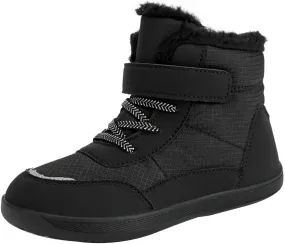 Duk Boots for Kids Waterproof Insulated Fr Lined Winter Boot Non-slip Outdoor Ankle Boots for Hiking Trkking