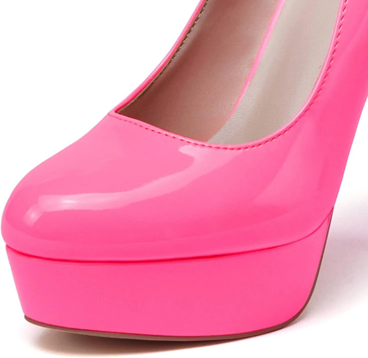 Elisabet Tang Women's Platform High Heels Pumps Shoes Peep Toe 5.5 inch Stilettos Slip On for Dress Wedding Party Prom
