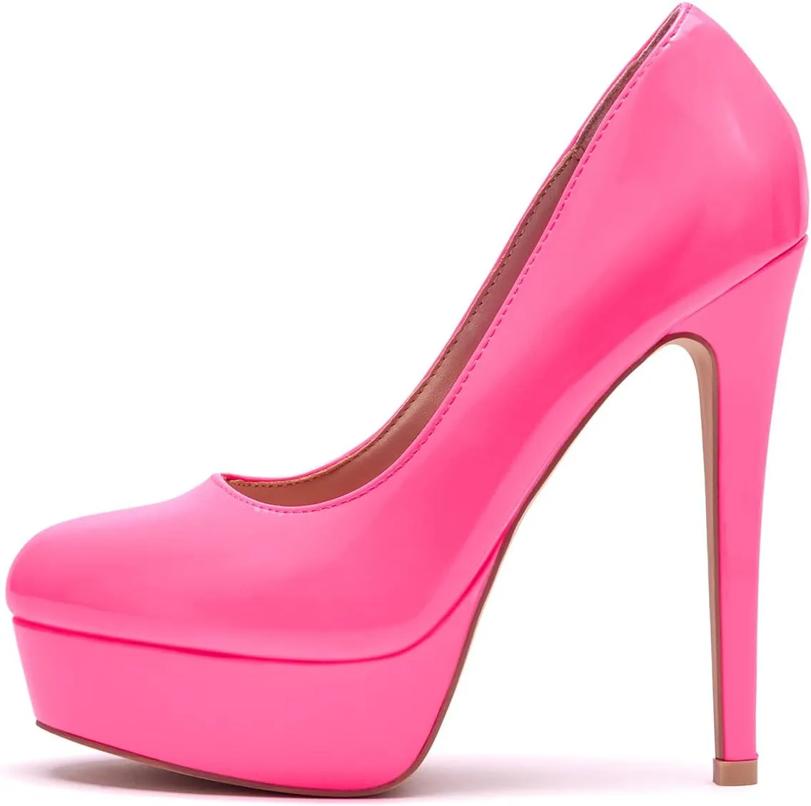 Elisabet Tang Women's Platform High Heels Pumps Shoes Peep Toe 5.5 inch Stilettos Slip On for Dress Wedding Party Prom