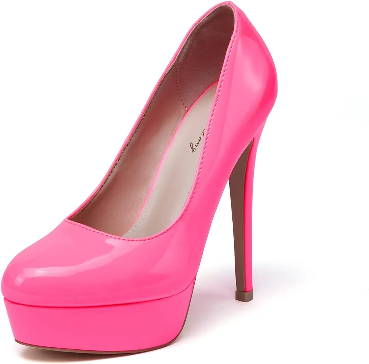 Elisabet Tang Women's Platform High Heels Pumps Shoes Peep Toe 5.5 inch Stilettos Slip On for Dress Wedding Party Prom