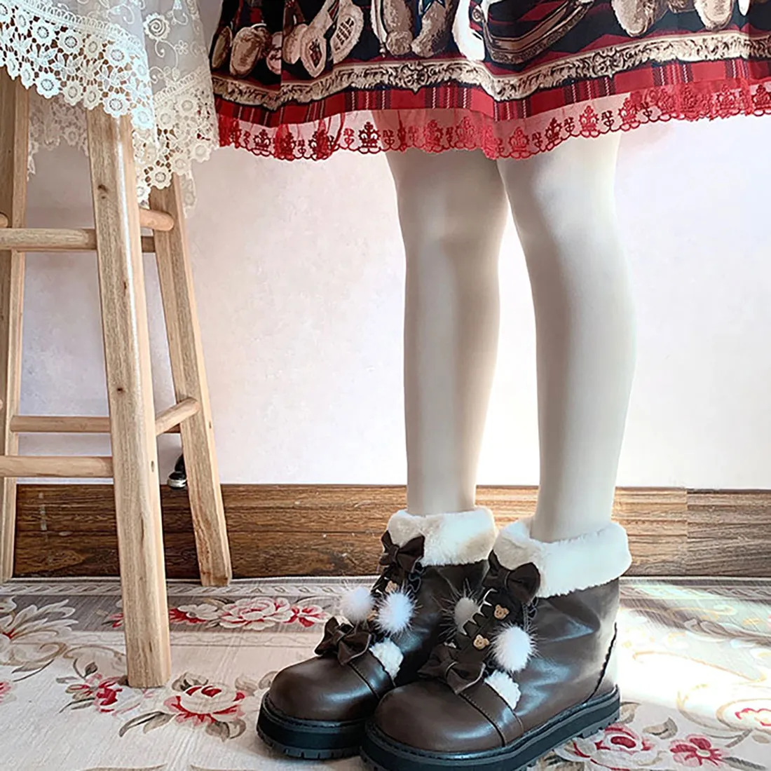 Fuzzy Ball Lolita Snow Boots