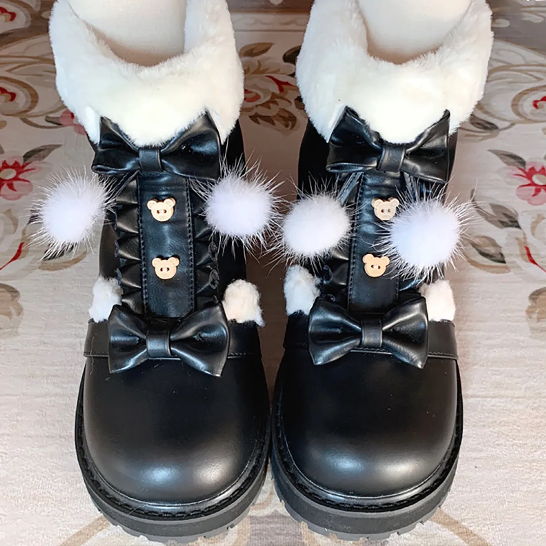 Fuzzy Ball Lolita Snow Boots