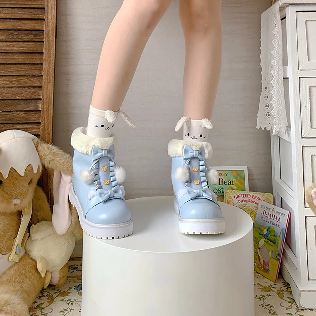 Fuzzy Ball Lolita Snow Boots