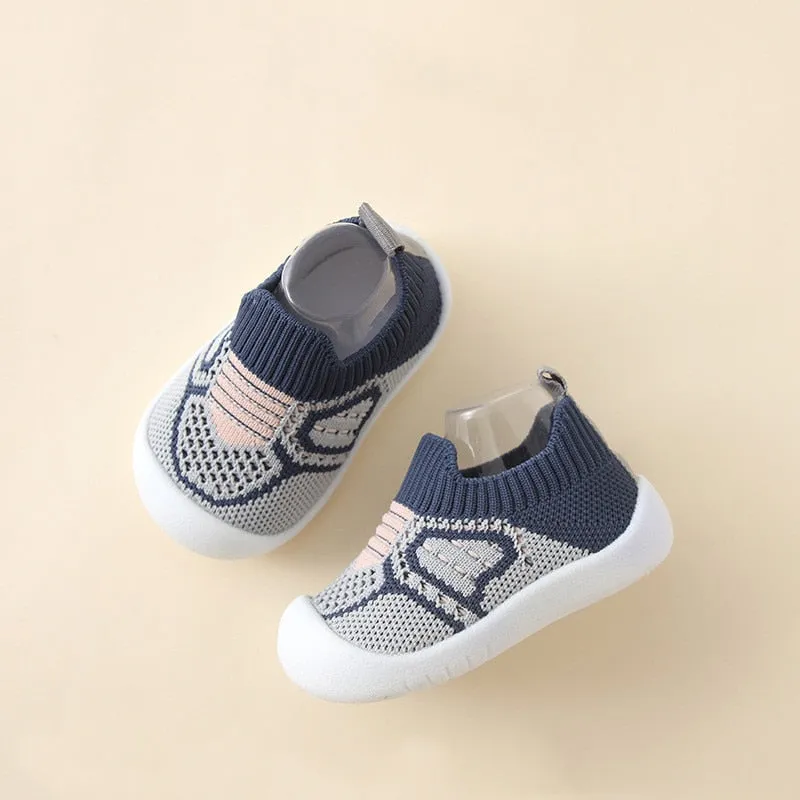 Infant Crib Floor Socks with Rubber Sole for Girls and Boys