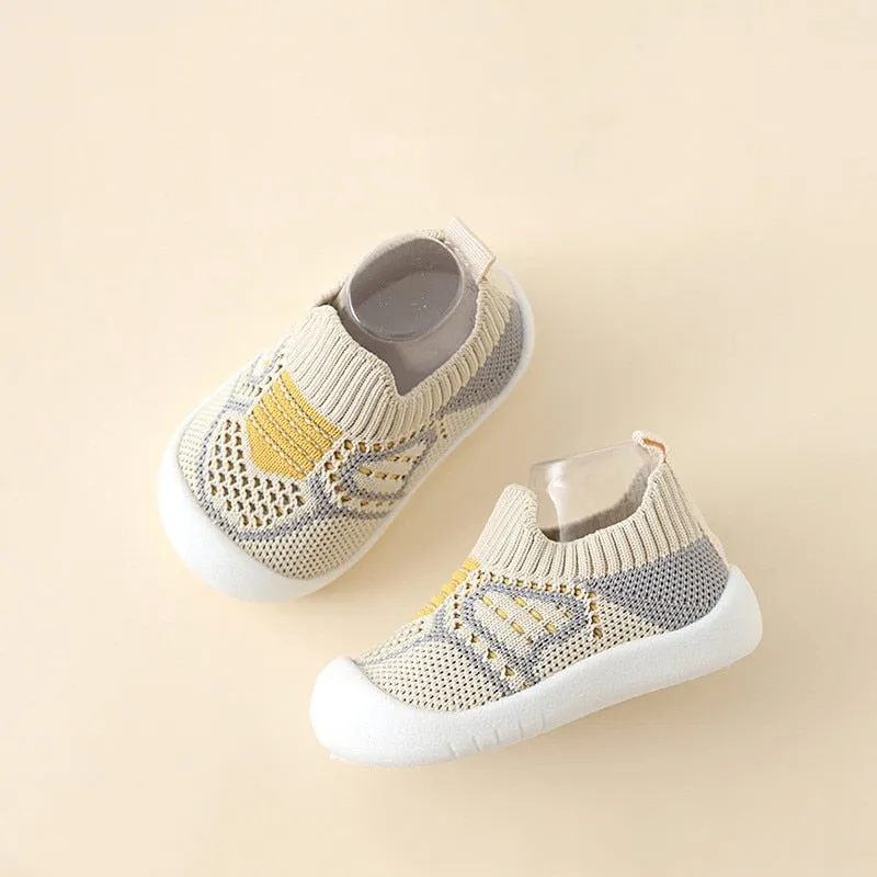 Infant Crib Floor Socks with Rubber Sole for Girls and Boys