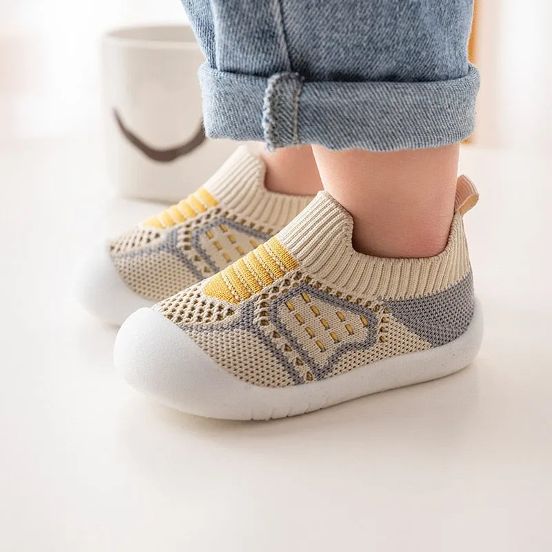 Infant Crib Floor Socks with Rubber Sole for Girls and Boys