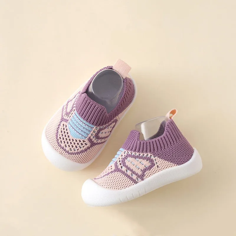 Infant Crib Floor Socks with Rubber Sole for Girls and Boys