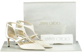 Jimmy Choo Latte SAONI 65 Nappa Leather Heels EU 38 UK 5