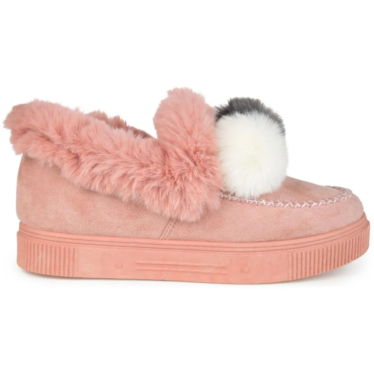 Journee Collection Womens Faux Suede Faux Fur Winter & Snow Boots