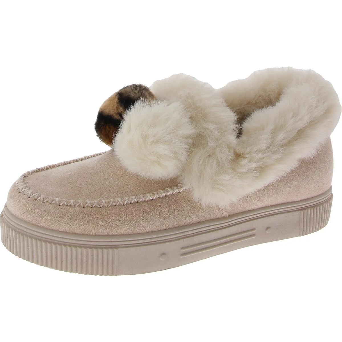 Journee Collection Womens Faux Suede Faux Fur Winter & Snow Boots