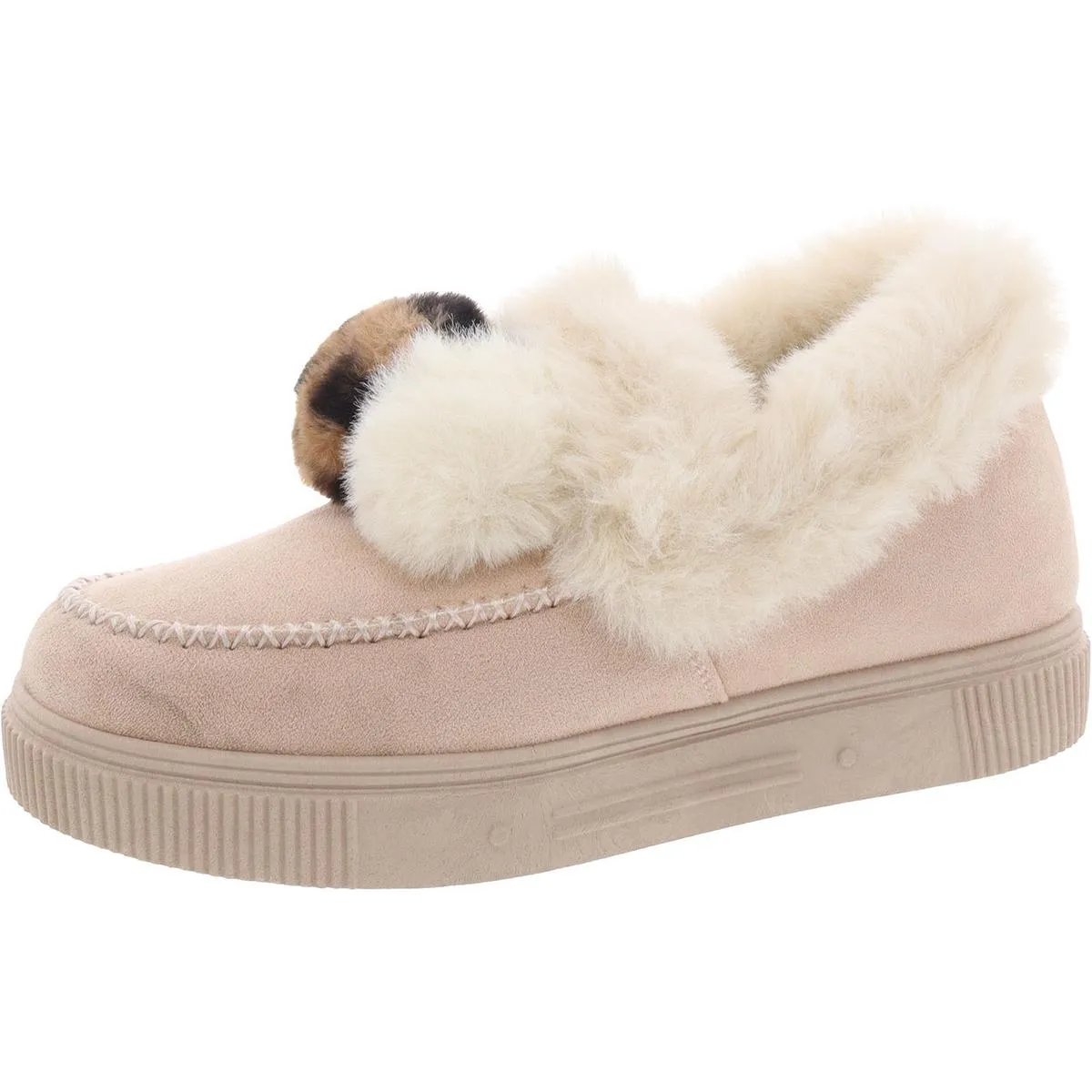 Journee Collection Womens Faux Suede Faux Fur Winter & Snow Boots