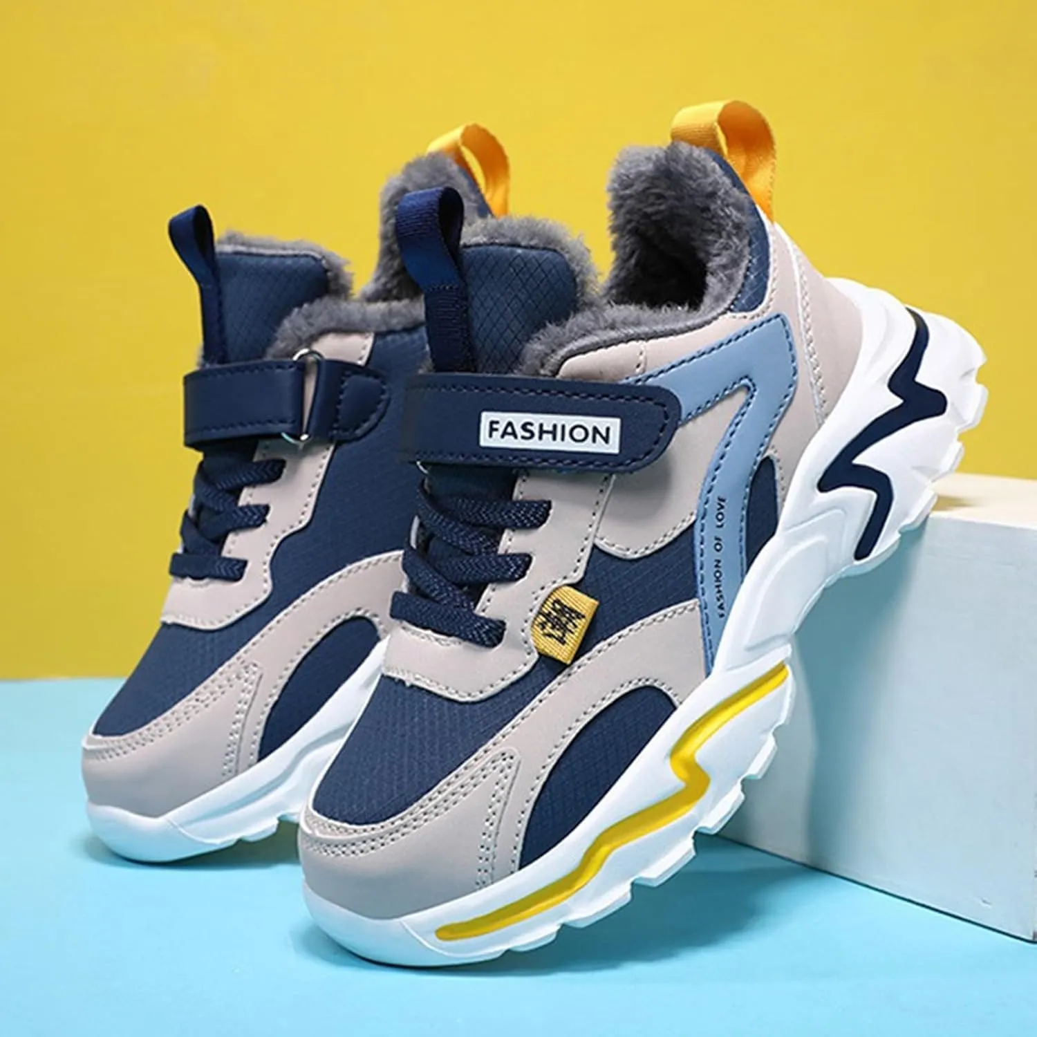 Kids Boys Sneakers Lightweight Athletic Walking/Running Tennis Shoes Adjustable Comfortable Kid Shoes for Girls Size 3