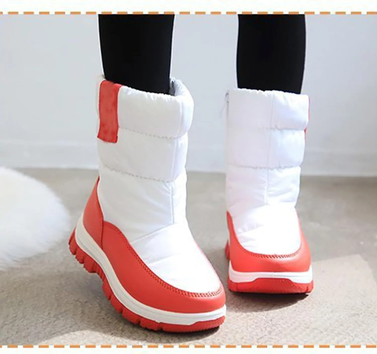 Kids Snow Boots Thick Cotton Booties Shoes Boys Girls Chunky Sole Outdoor Ski Boots Winter Fashion Warm Comfy Shoes