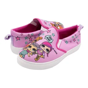 L.O.L. Surprise! Girls Slip-On Canvas Sneaker; Pink Size 12