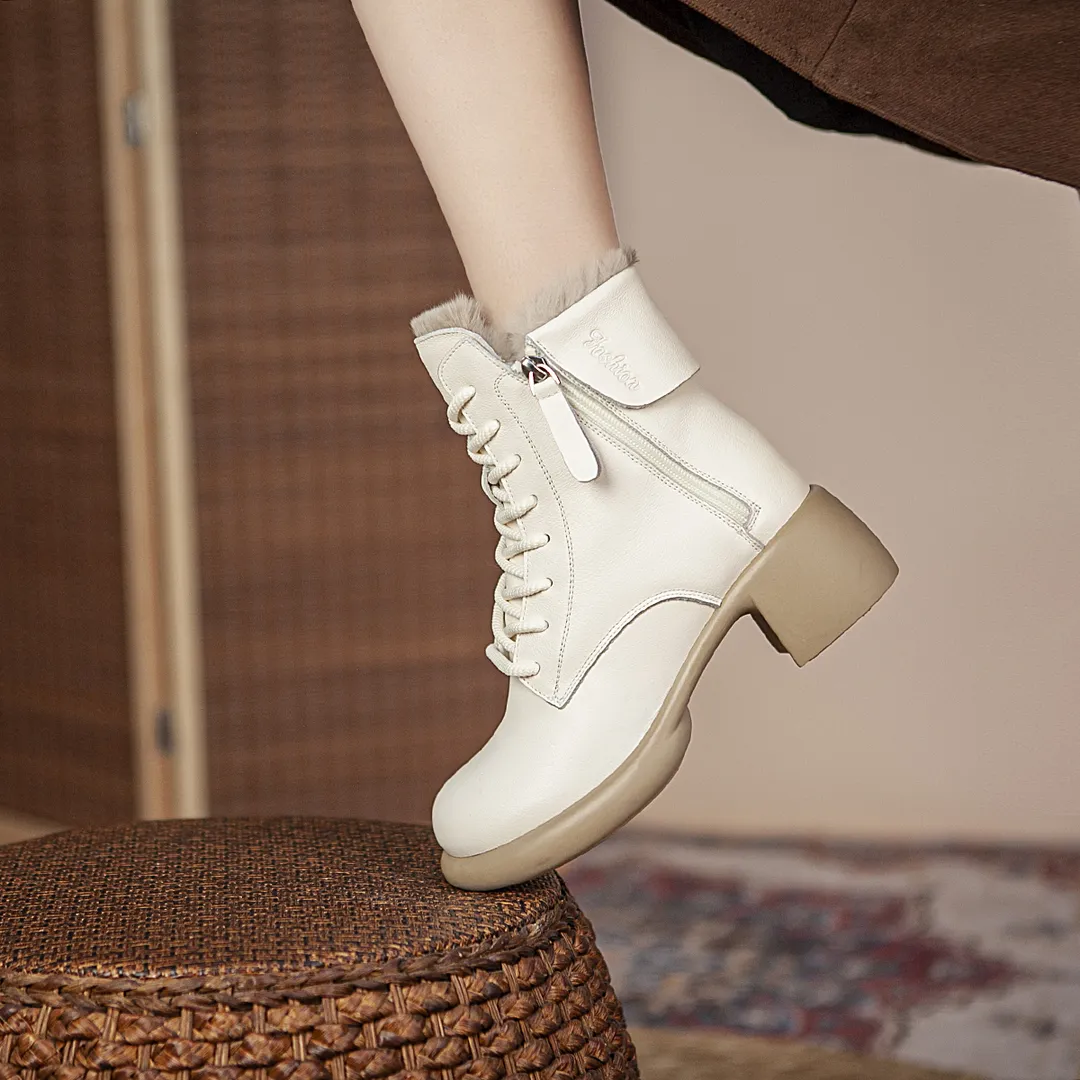 Low heel versatile warm casual shoes