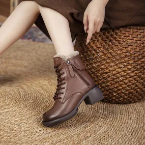 Low heel versatile warm casual shoes