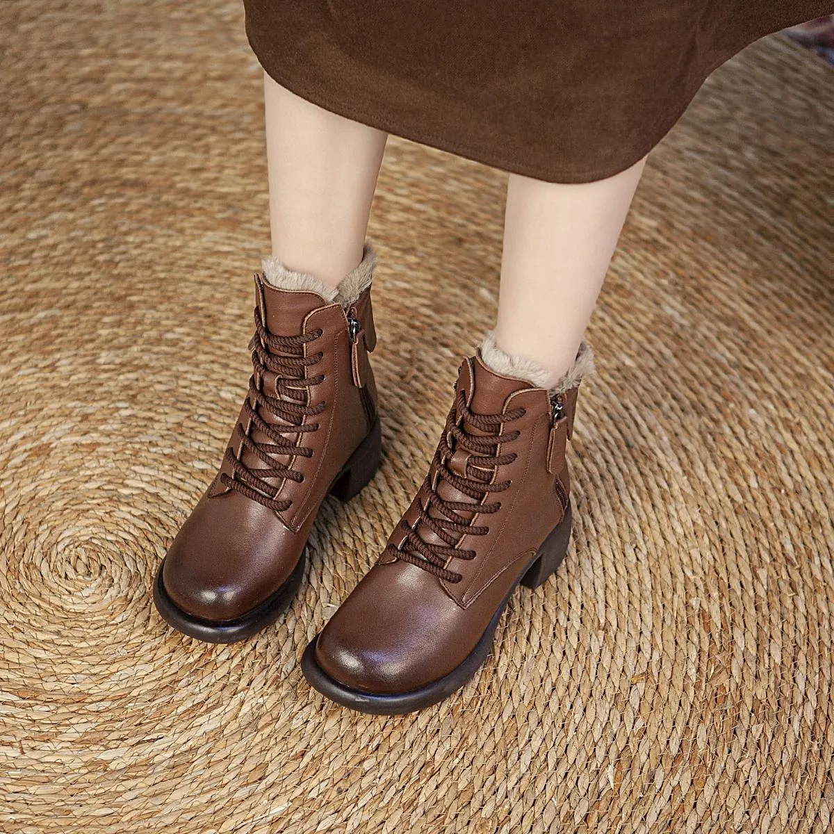 Low heel versatile warm casual shoes
