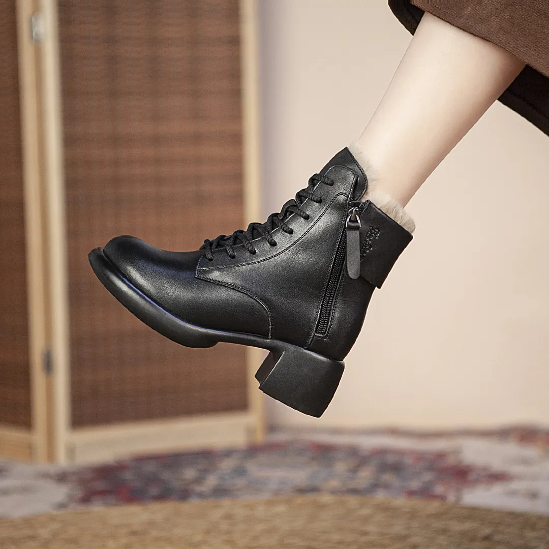 Low heel versatile warm casual shoes