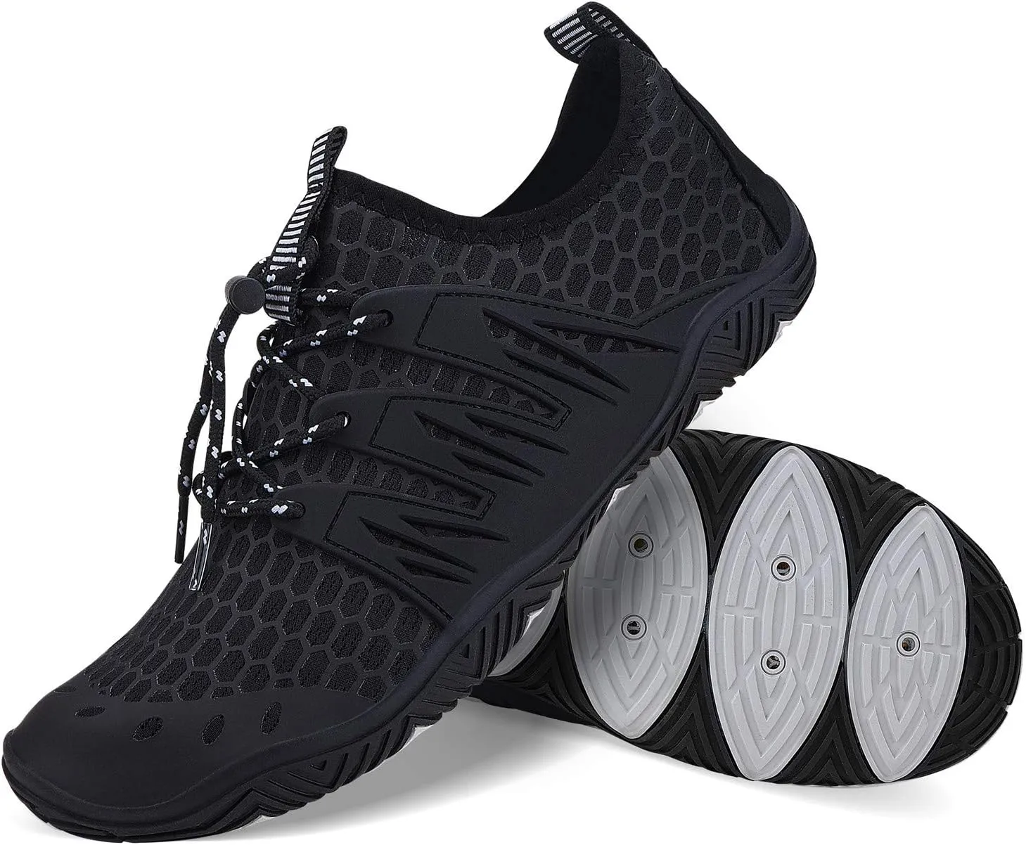 MAYZERO Water Shoes Men Women Swim Surf Shoes Beach Pool Shoes Wide Toe Hiking Aqua Shoes Winter House Slippers