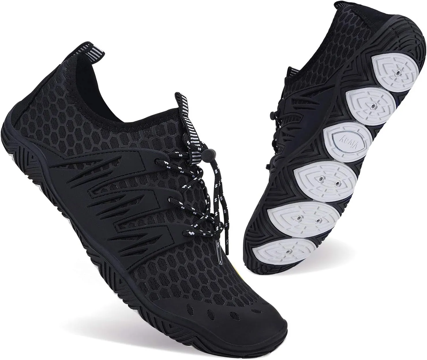 MAYZERO Water Shoes Men Women Swim Surf Shoes Beach Pool Shoes Wide Toe Hiking Aqua Shoes Winter House Slippers