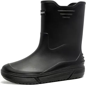 Men Mid-Calf Boots Waterproof Rain Boots Outdoor Garden Shoes