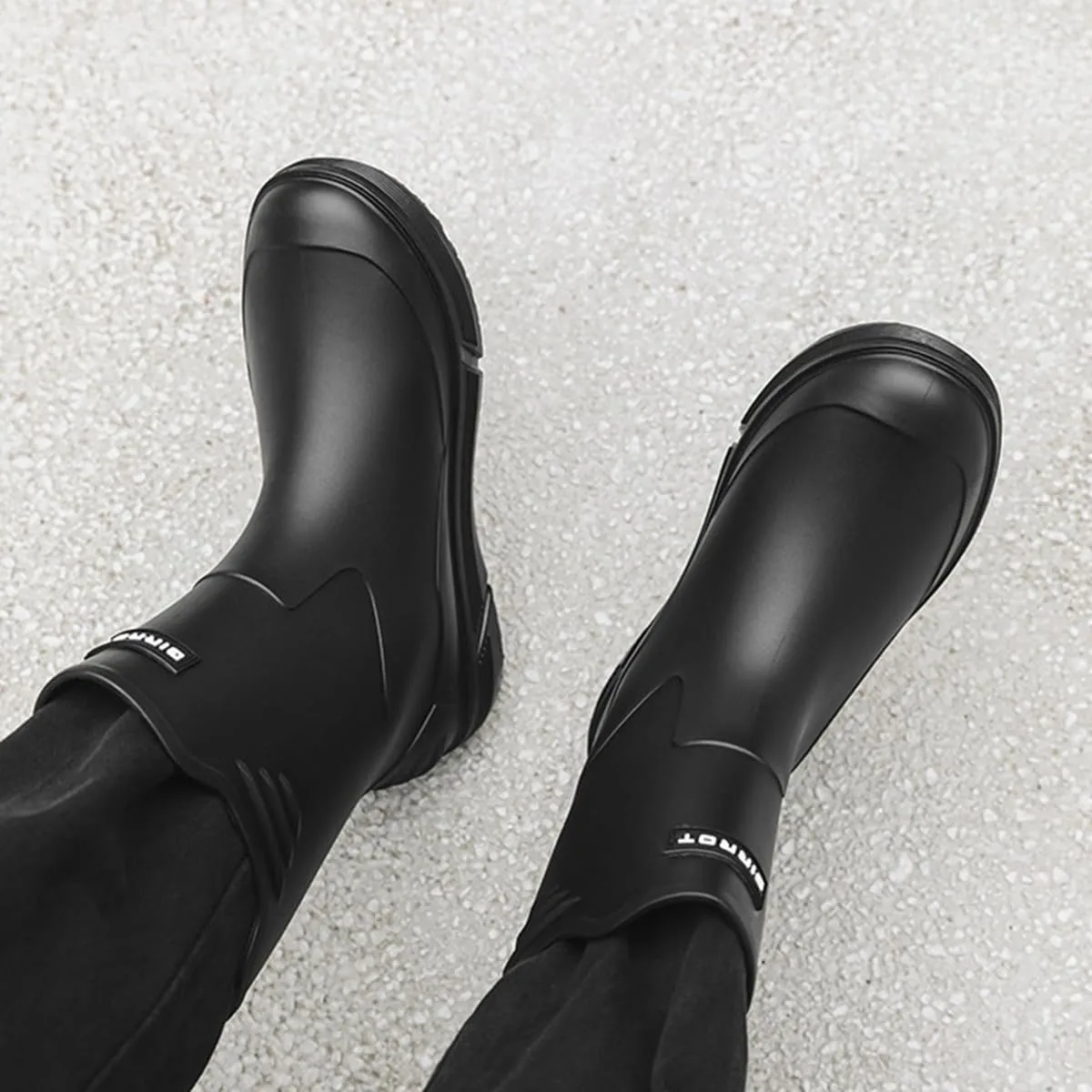 Men Mid-Calf Boots Waterproof Rain Boots Outdoor Garden Shoes