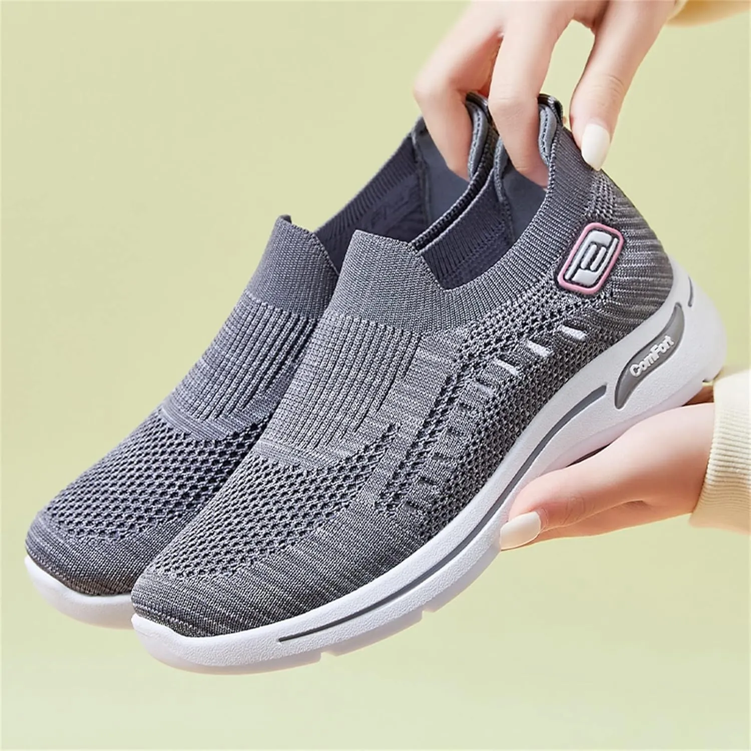 Orthopedic Shoes for Women Casual Walking Slip on Flat Walking Canvas Slip On Sneakers Running Shoes Slip On Shoes