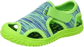 Outdoor Girls Boys Beach Shoes Non-Slip Child Kids Sandals Summer Baby Baby Shoes Toddler Boy Canvas Shoes (Green, 8 Toddler)
