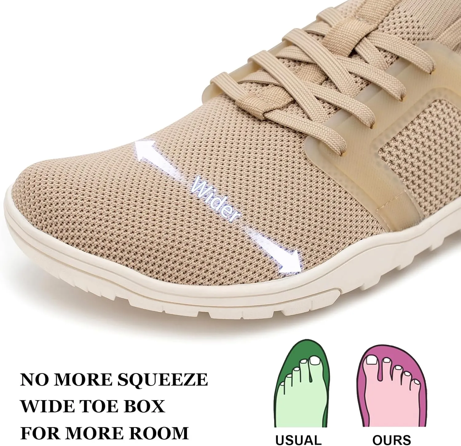 Pulltop Barefoot Trail Running Shoes for Men - Wide Toe Box | Zero Drop Sole | Minimalist Crossfit Training Shoes