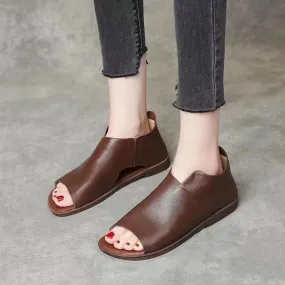 Retro Versatile Leather Shoes