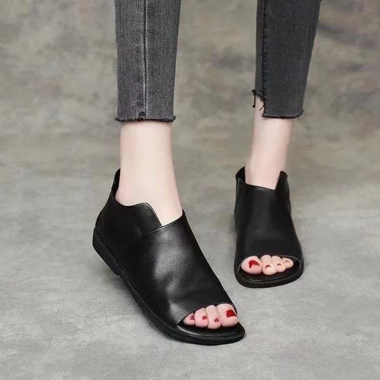 Retro Versatile Leather Shoes