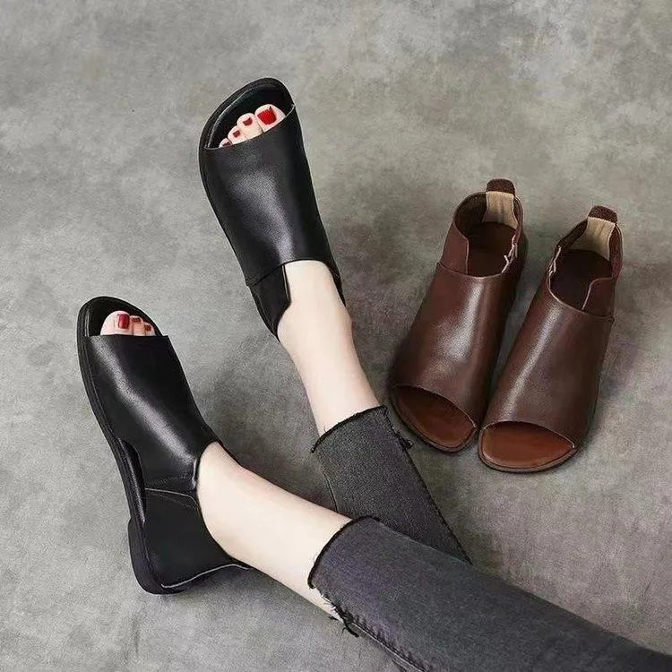 Retro Versatile Leather Shoes
