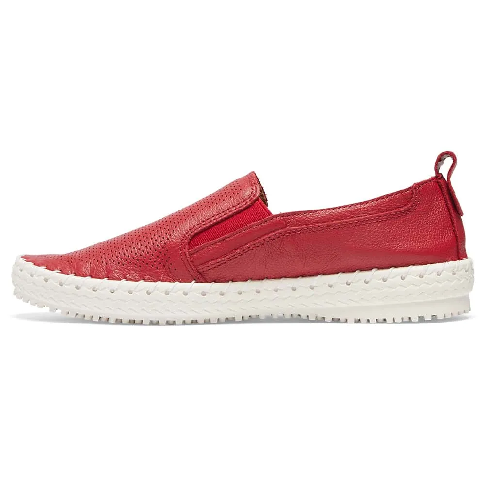 Riva Sneaker in Red Leather
