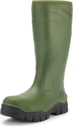 ROCKROOSTER Porter Pull On Rubber Boots for Men, 15" Composite Toe BASF Polyurethane PU Waterproof Wellington Work Boots, PR, EH, Metal Free, Oil Resistant, ASTM F2413-18, WS701