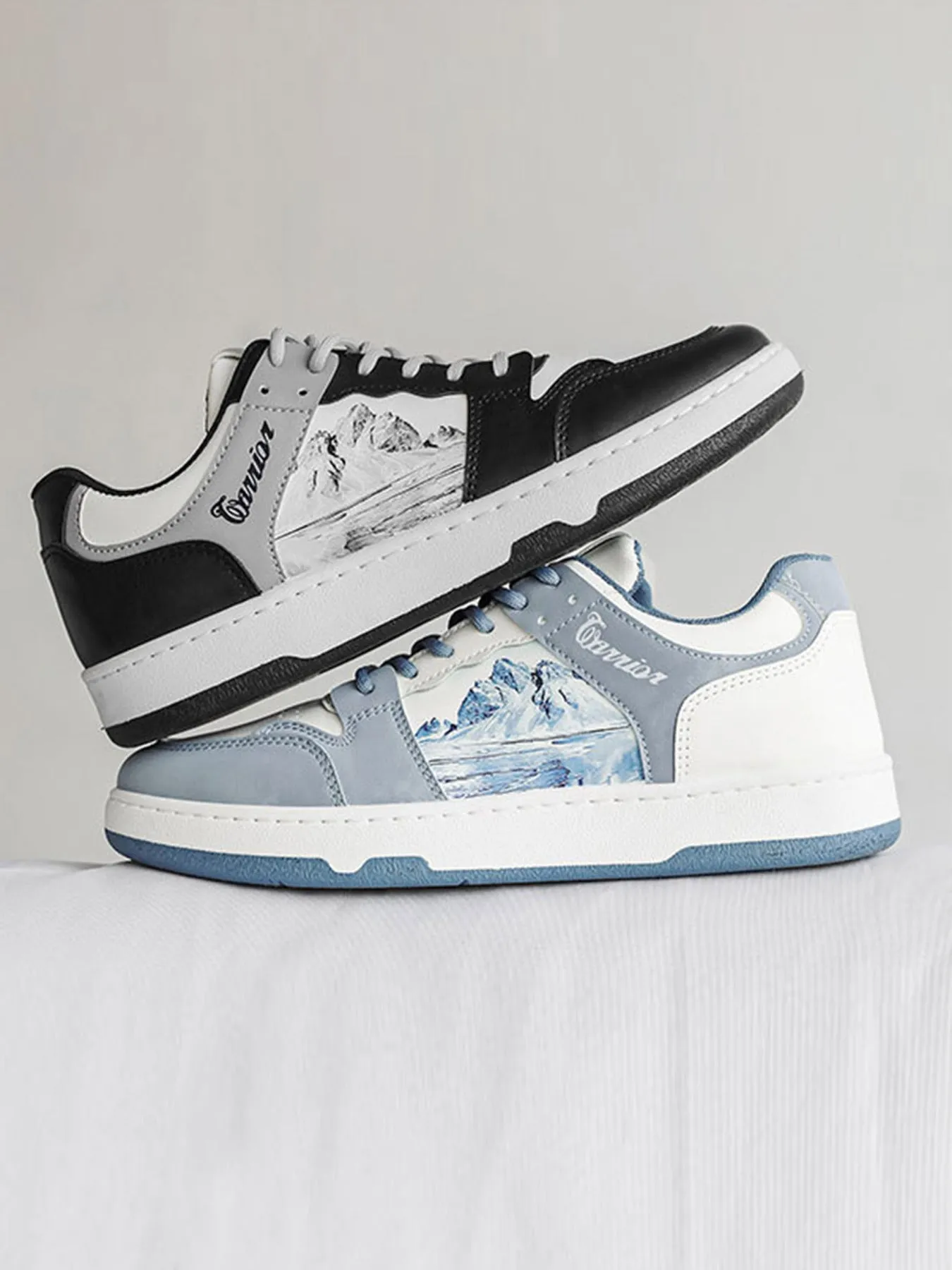 Versatile Casual Ink Painting Board Shoes - 23482