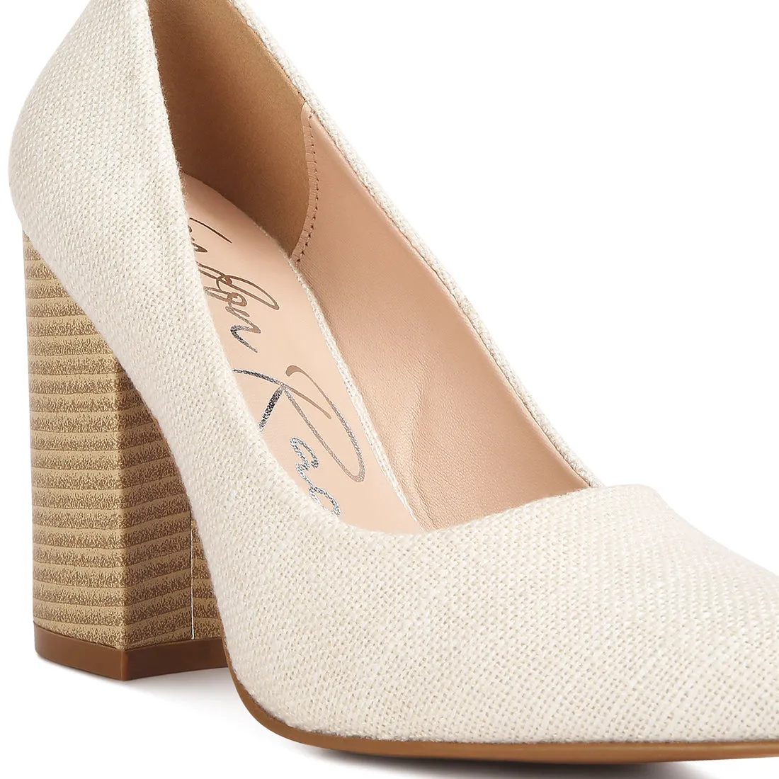 Wide Fit Chic Block Heel Pumps