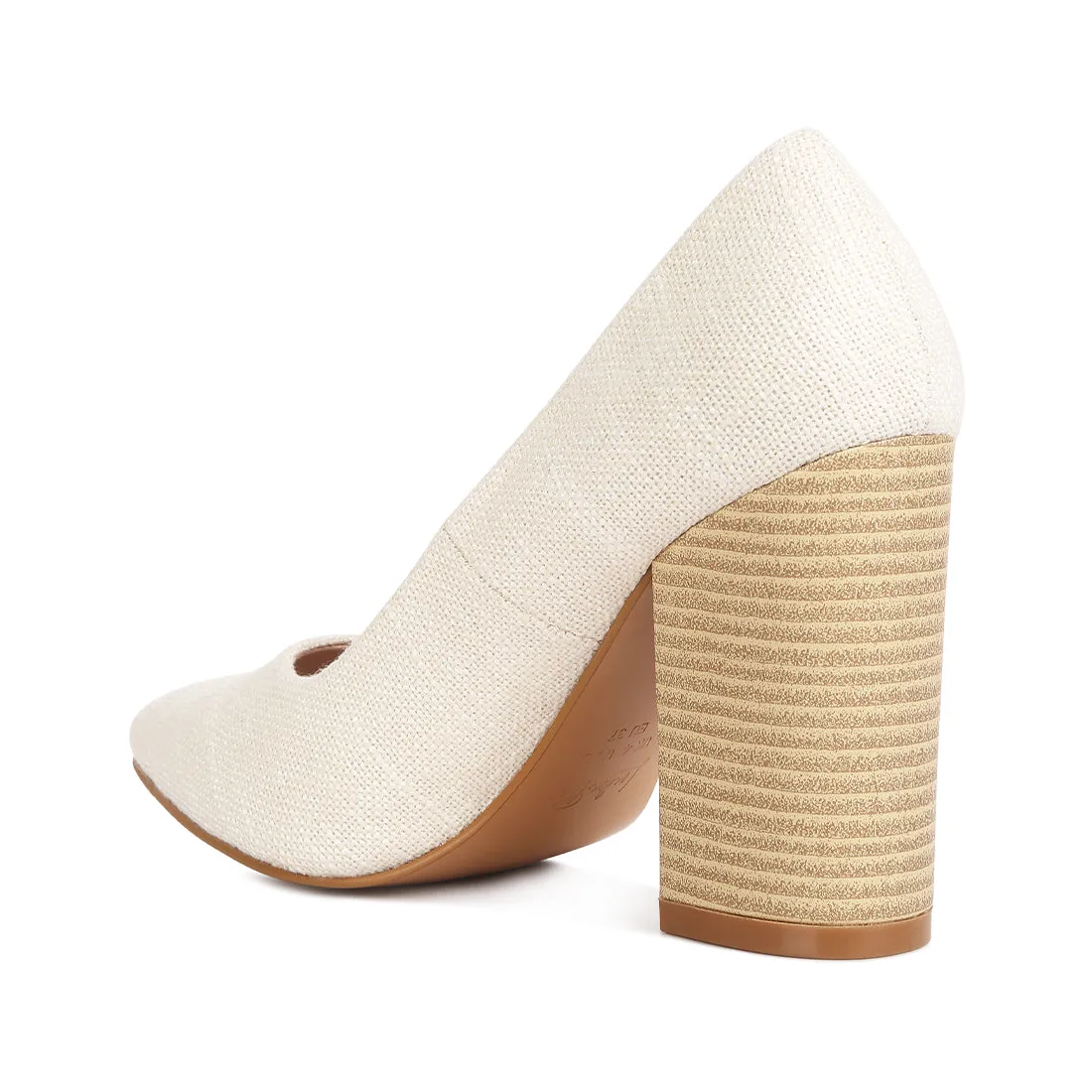Wide Fit Chic Block Heel Pumps