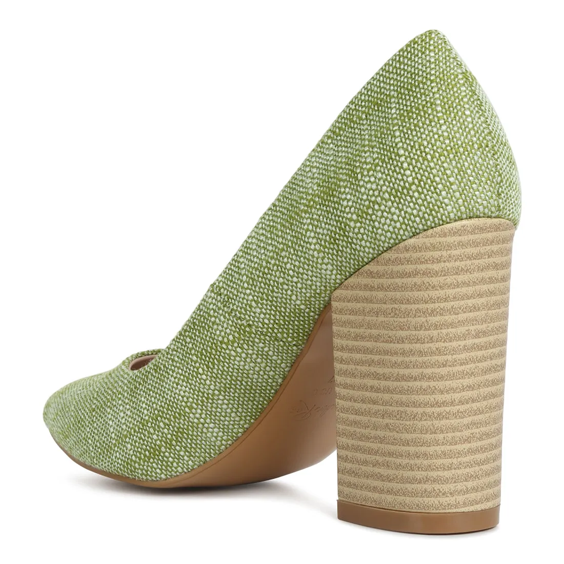 Wide Fit Chic Block Heel Pumps