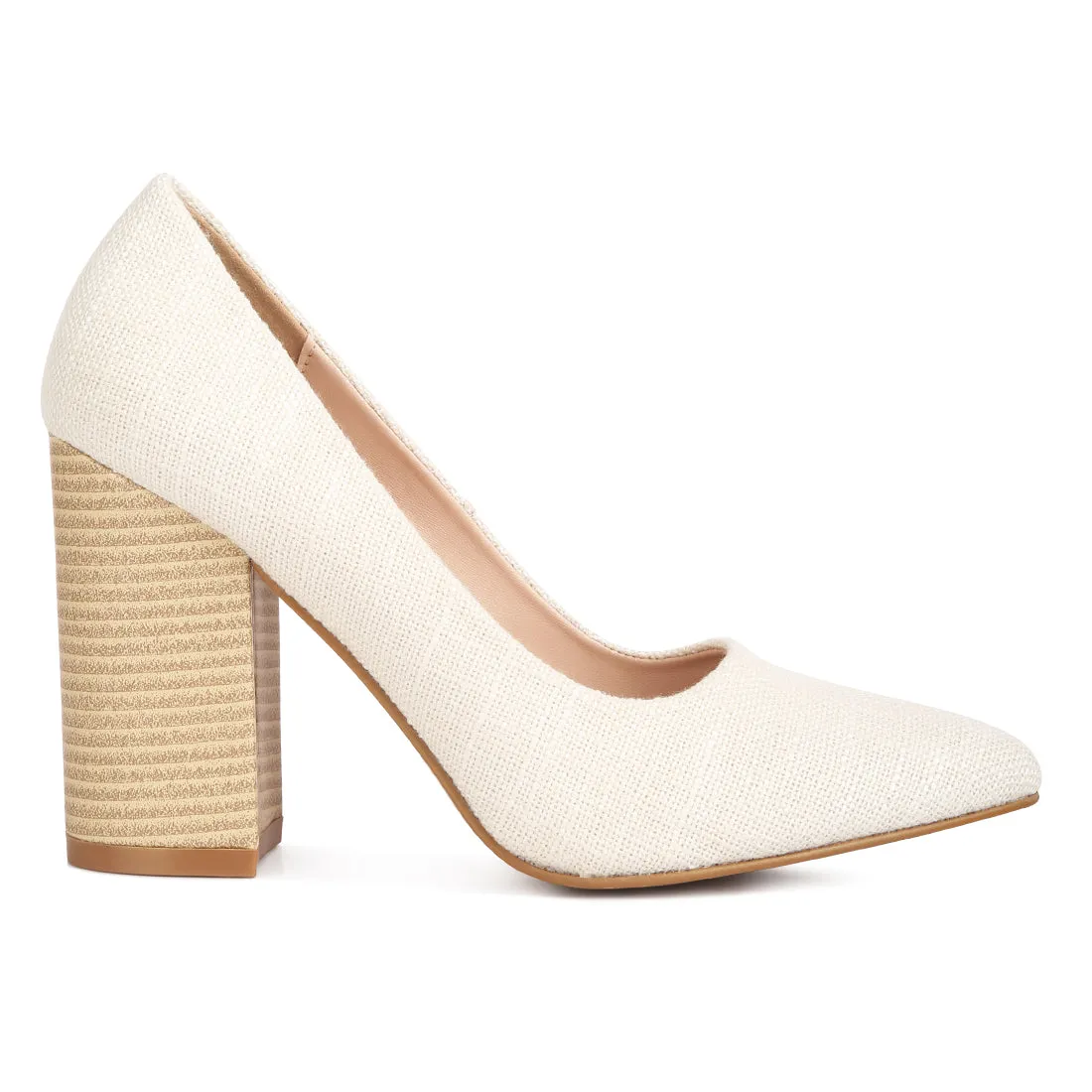 Wide Fit Chic Block Heel Pumps