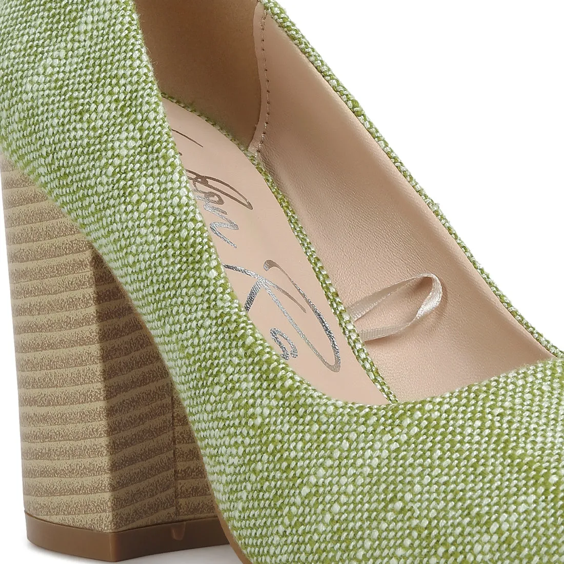 Wide Fit Chic Block Heel Pumps
