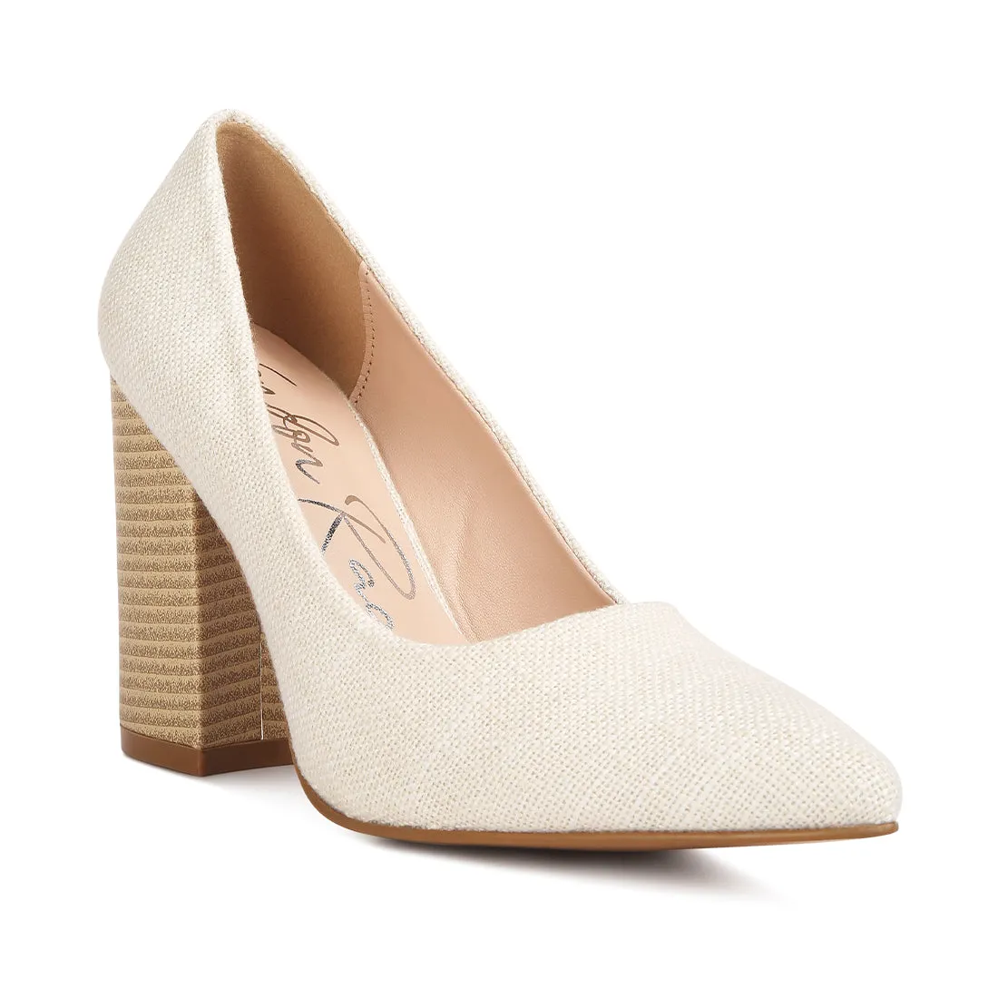 Wide Fit Chic Block Heel Pumps