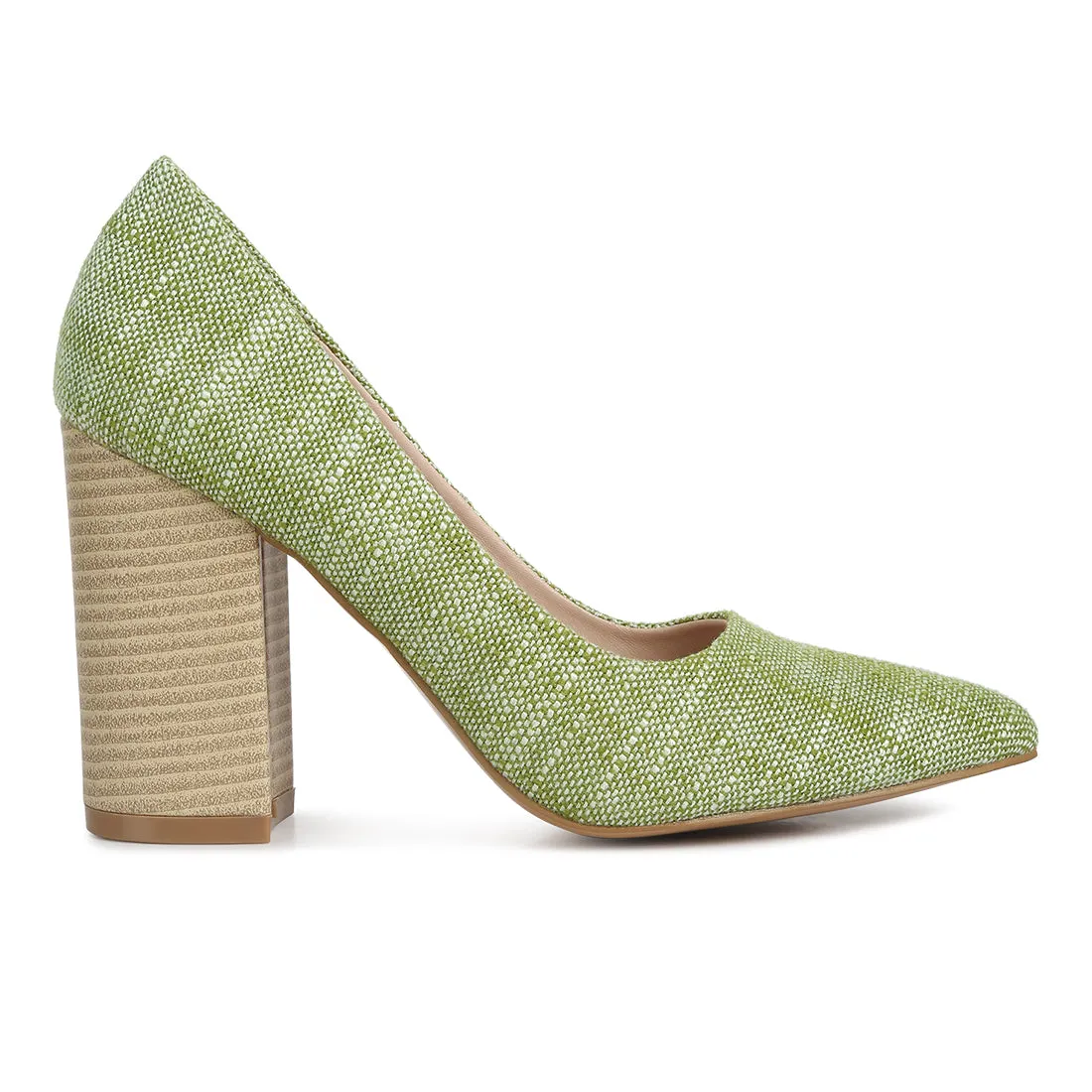 Wide Fit Chic Block Heel Pumps