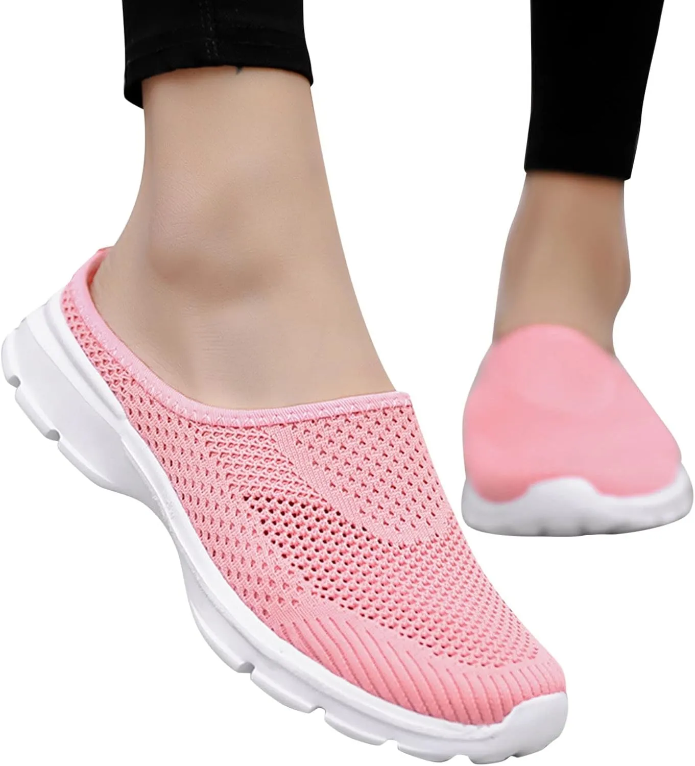 Women Mesh Sneaker Comfortable Breathable Lightweight Walking Shoes with Arch Support Summer Slip On Casual Sneakers