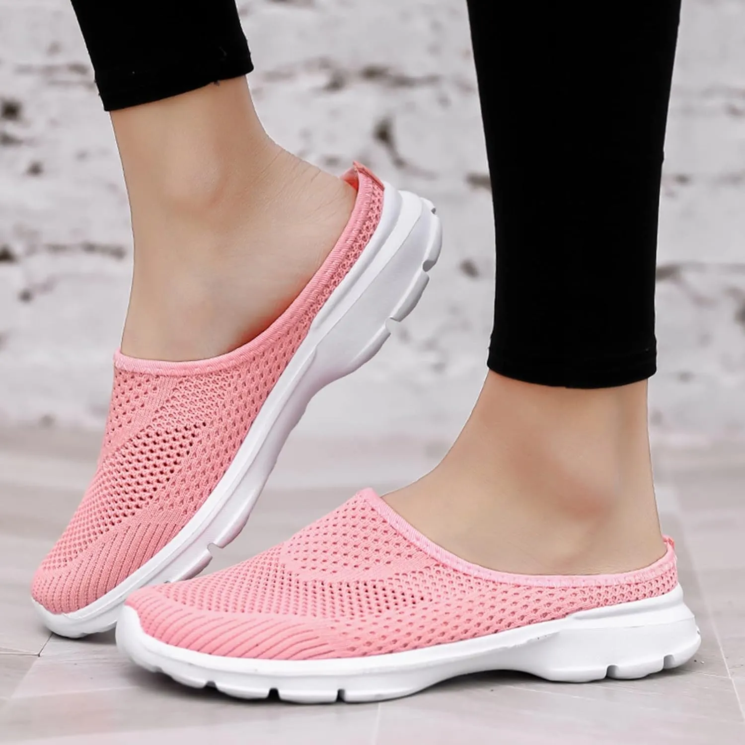 Women Mesh Sneaker Comfortable Breathable Lightweight Walking Shoes with Arch Support Summer Slip On Casual Sneakers
